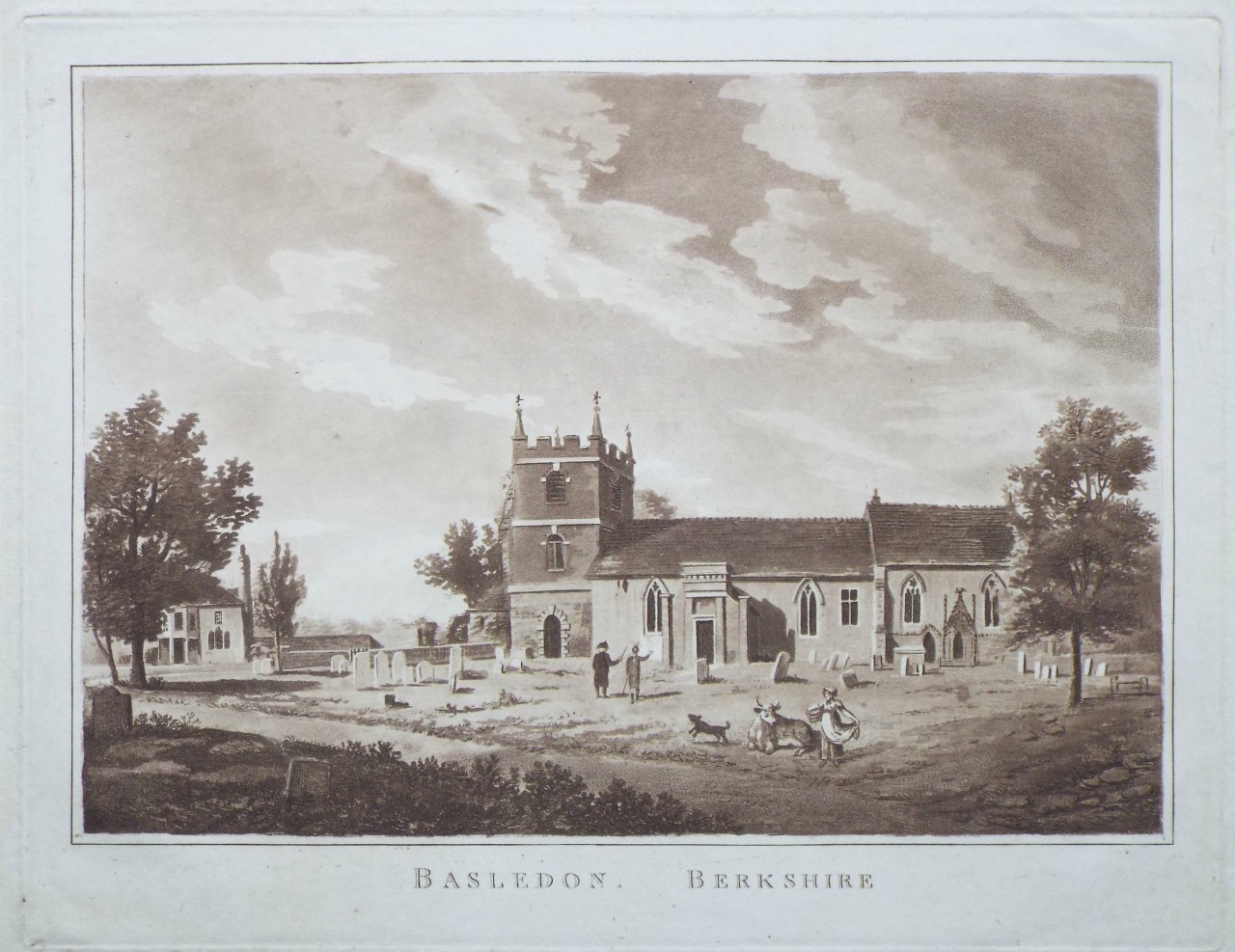 Aquatint - Basledon. Berkshire - Tomkins