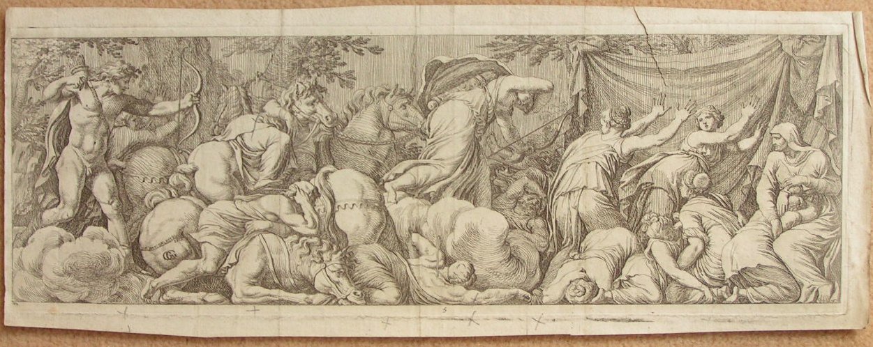 Etching - (Battle? frieze) - Galestruzzi