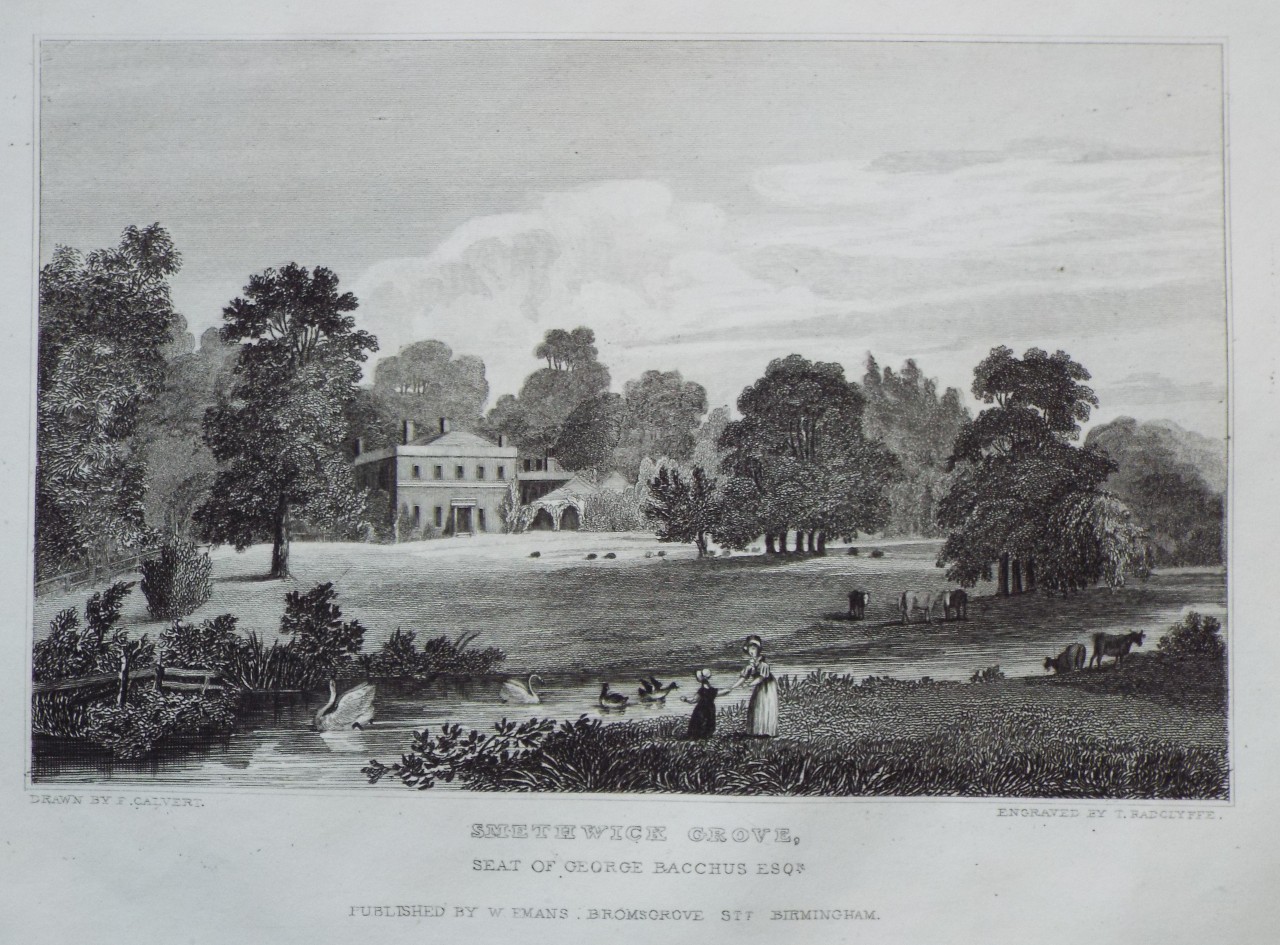 Print - Smethwick Grove, Seat of George Bacchus Esqr. - Radclyffe