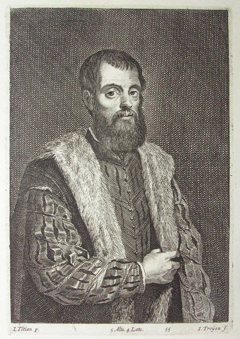 Print - (Portrait of a bearded man) - Troyen