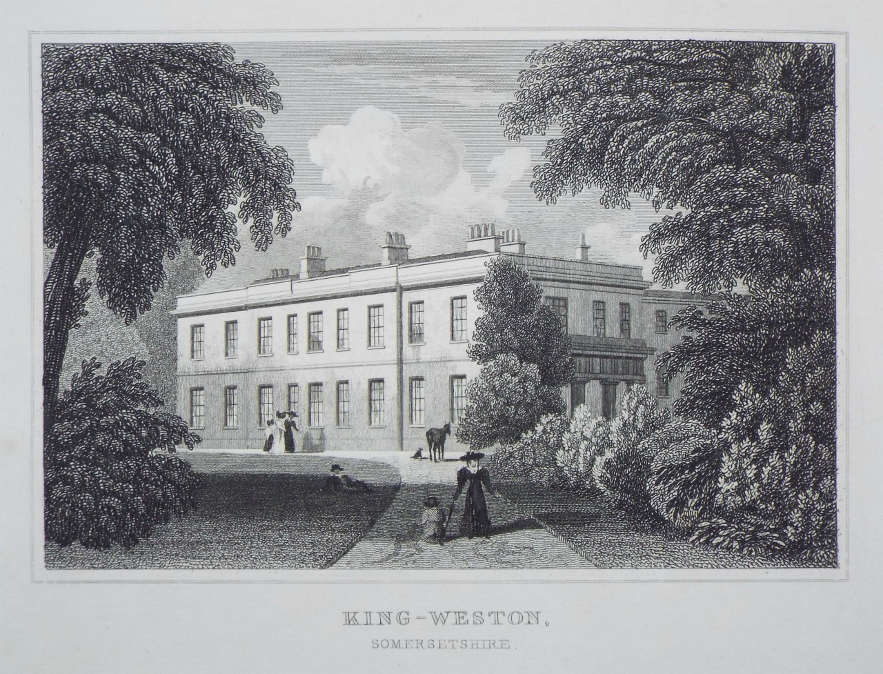 Print - King-Weston, Somersetshire. - Bond