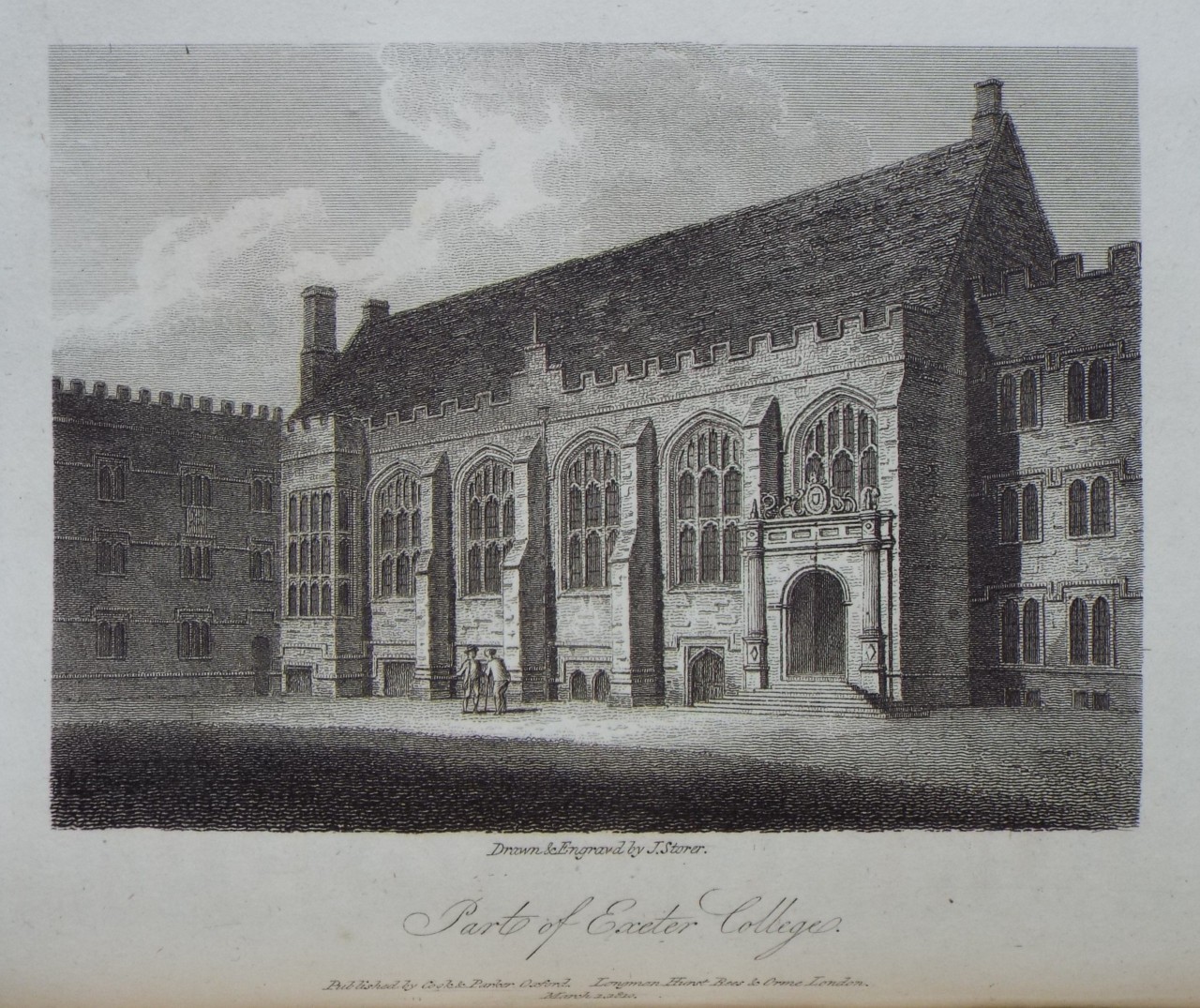 Print - Part of Exeter College. - Storer