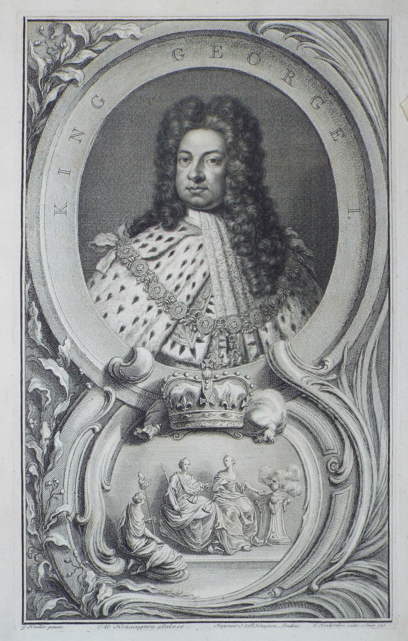 Print - King George I. - Houbraken