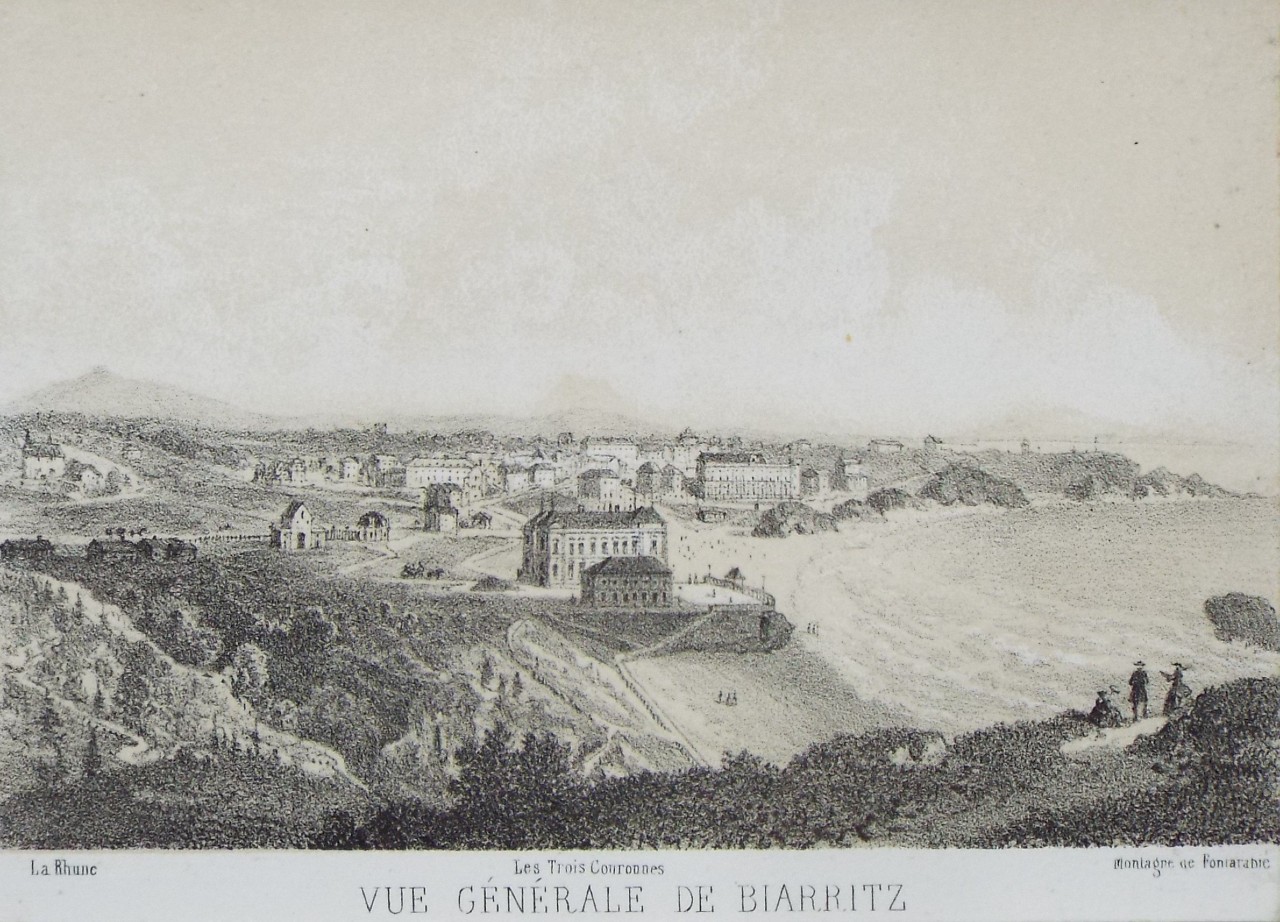 Lithograph - Vue Generale de Biarritz