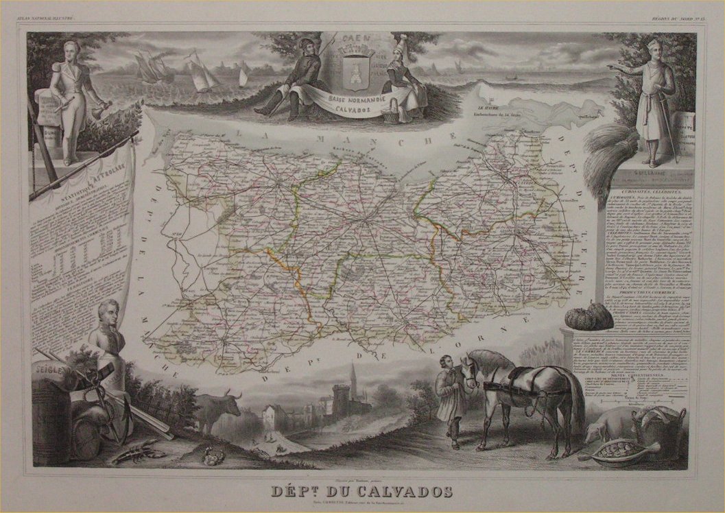 Map of Calvados