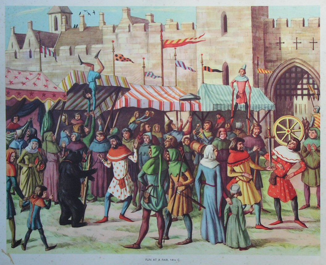 Lithograph - 21 Fun at the Fair, 14th C.