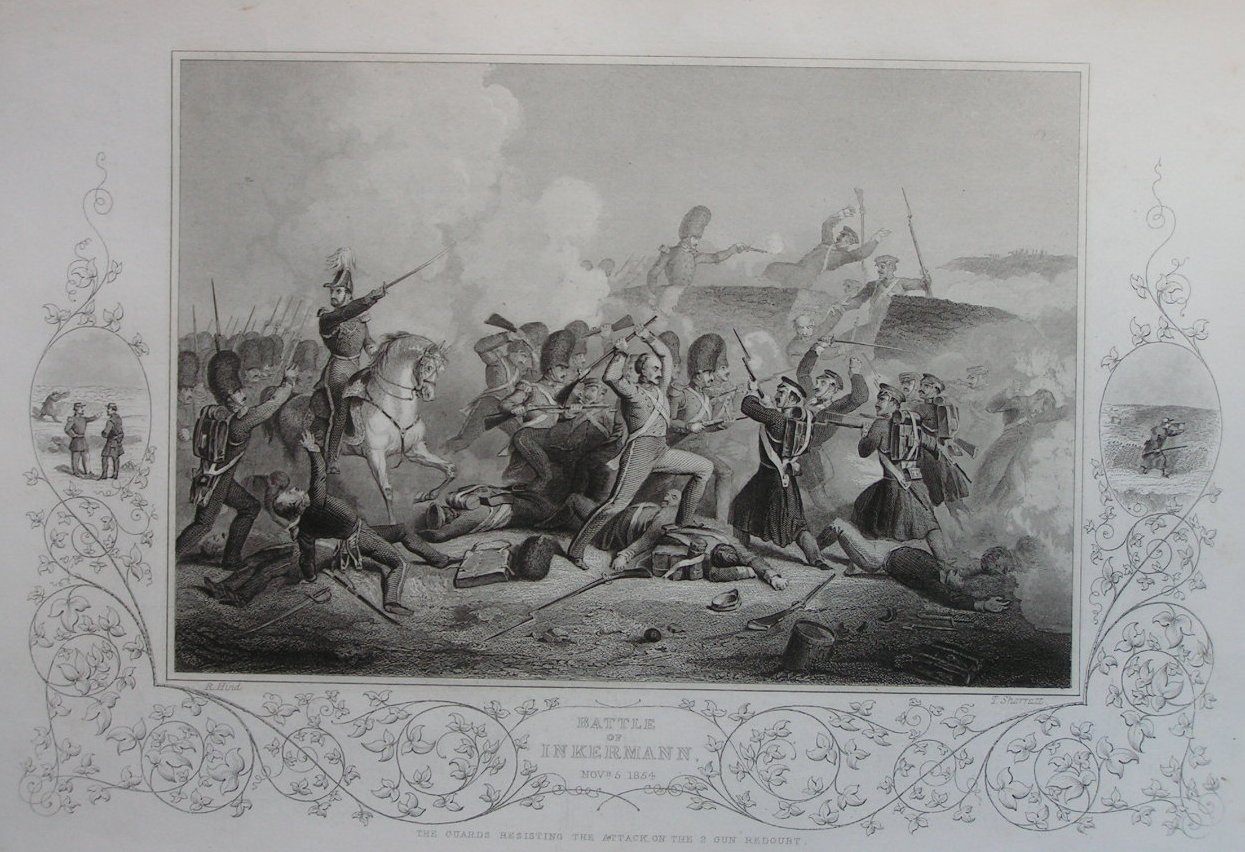 Print - Battle of Inkermann, Nov 5 1854 - Sherratt