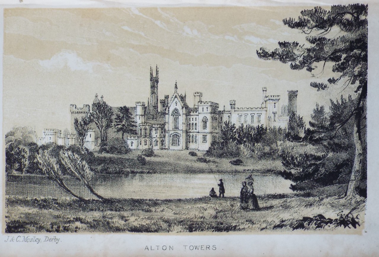 Lithograph - Ilam Hall.