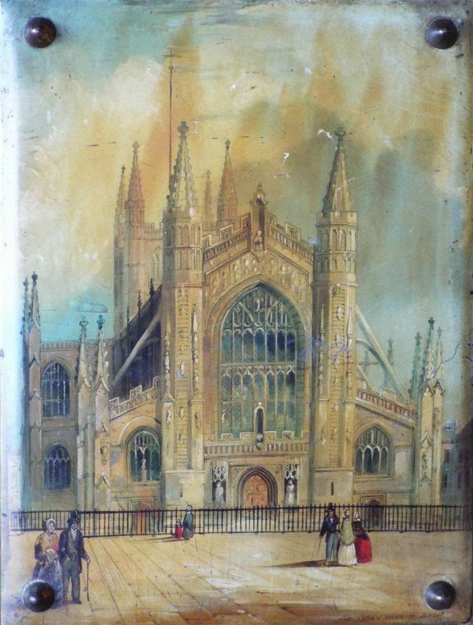 Oil on board - The Abbey Church Bath