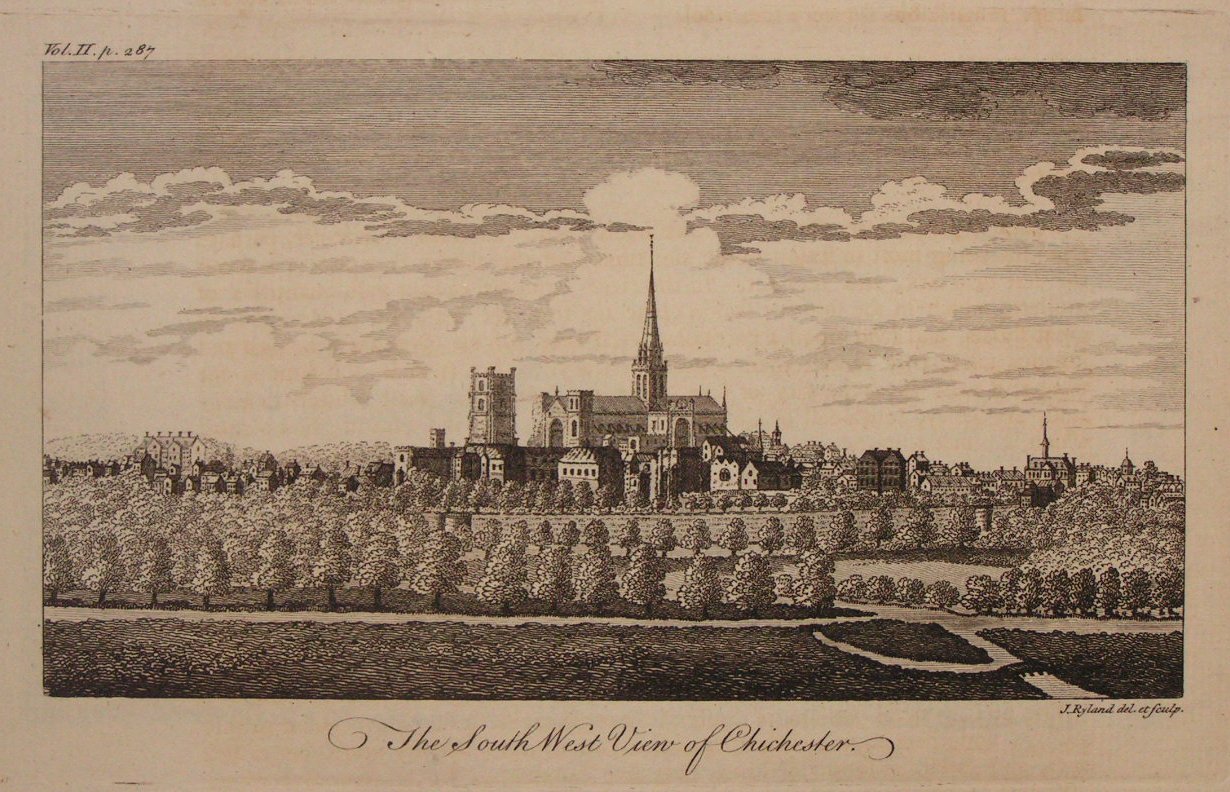 Print - The South West View of Chichester - Ryland