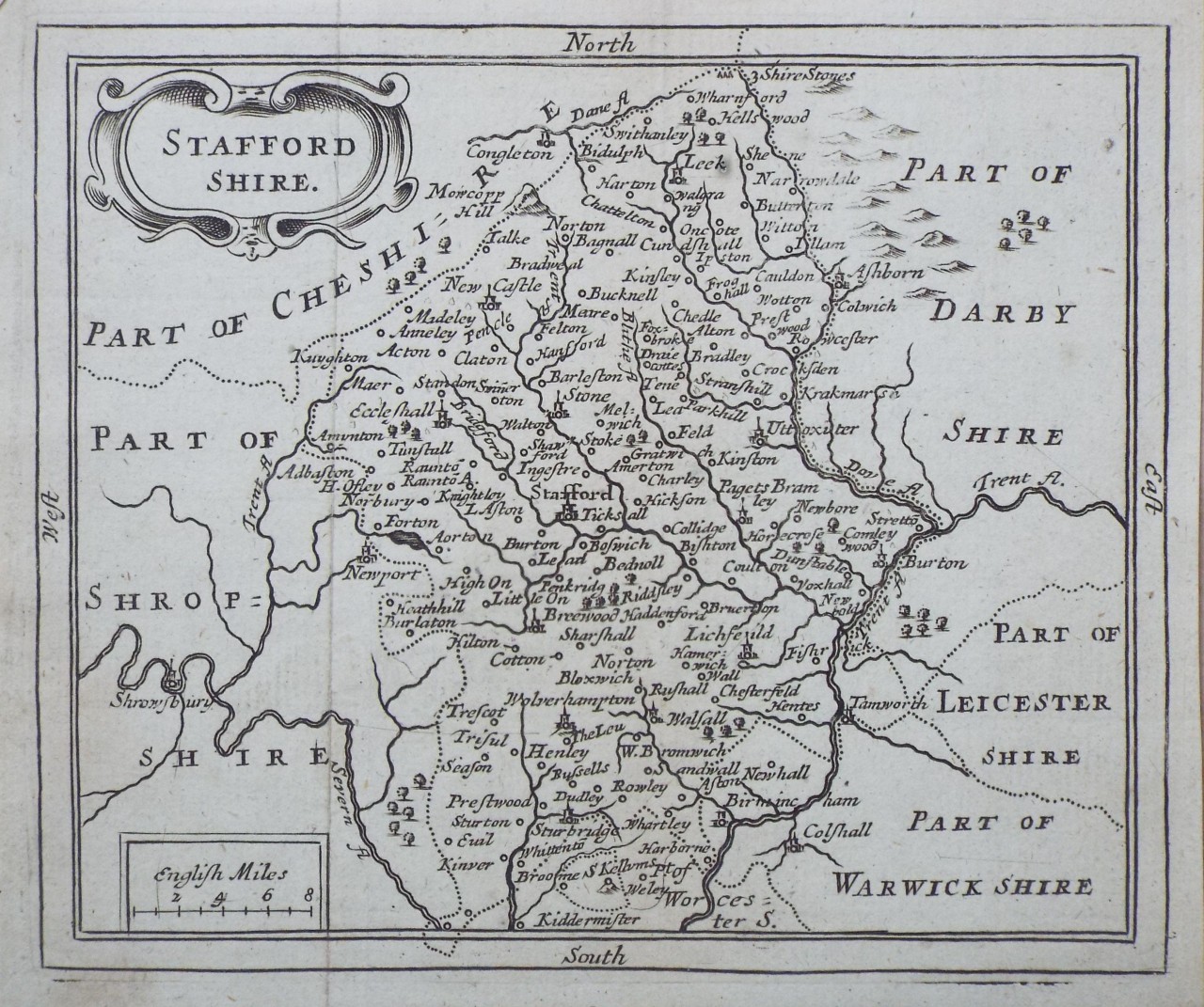 Map of Staffordshire