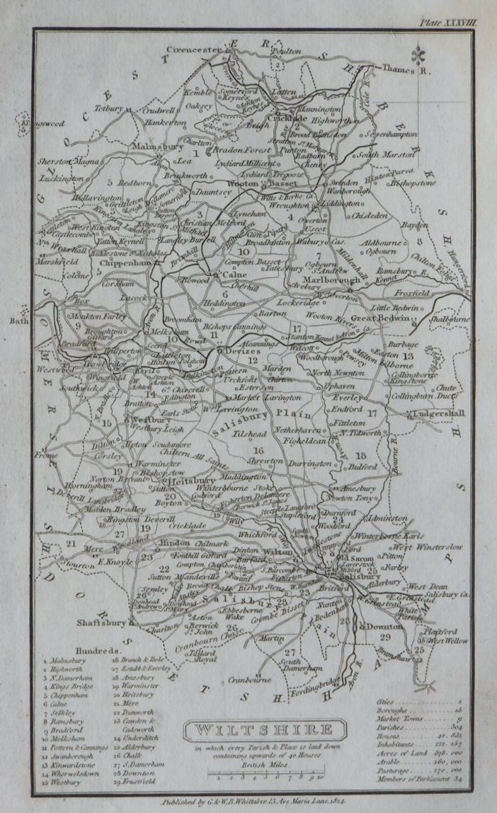 Map of Wiltshire - Cooper