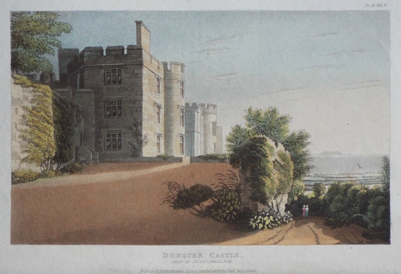 Aquatint - Dunster Castle, Seat of J. F. Luttrell Esq.