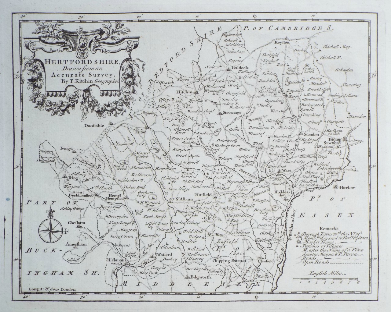 Map of Hertfordshire