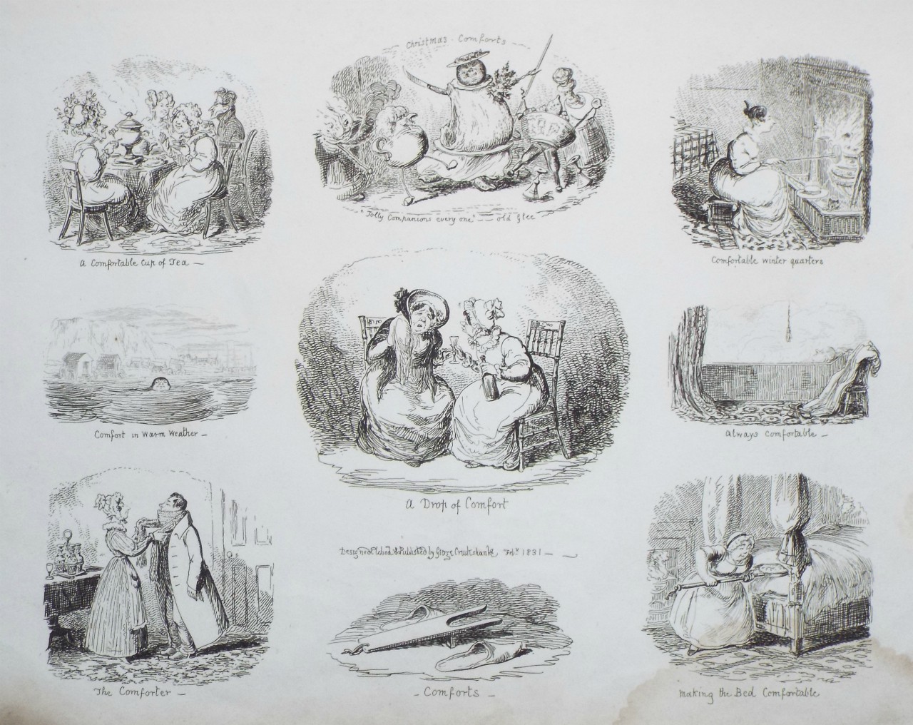 Print - Comforts - Cruikshank