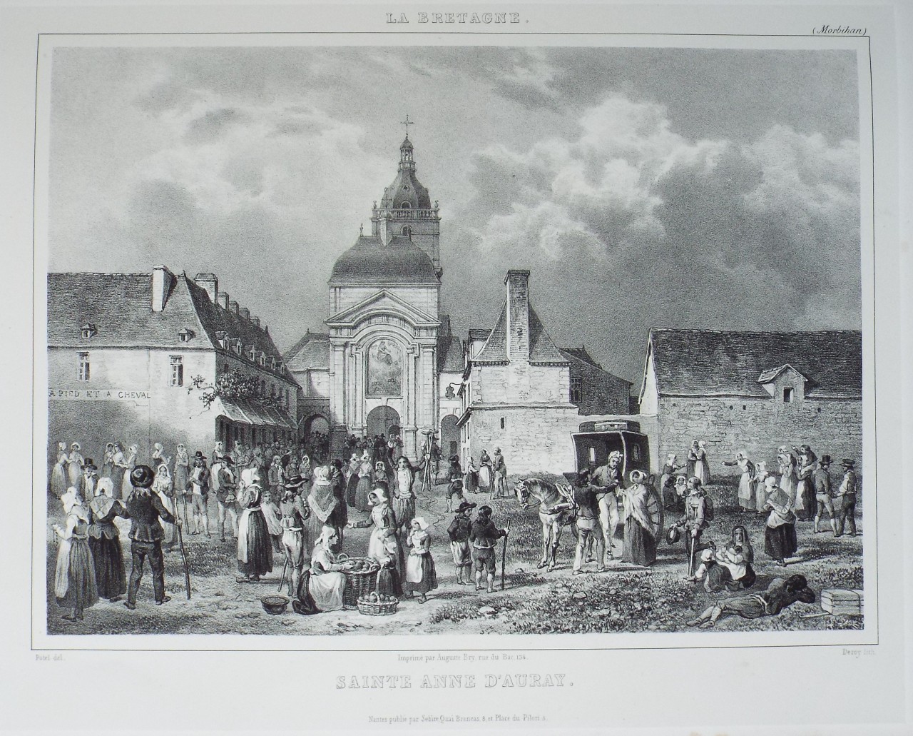 Lithograph - Saine Anne d'Auray.