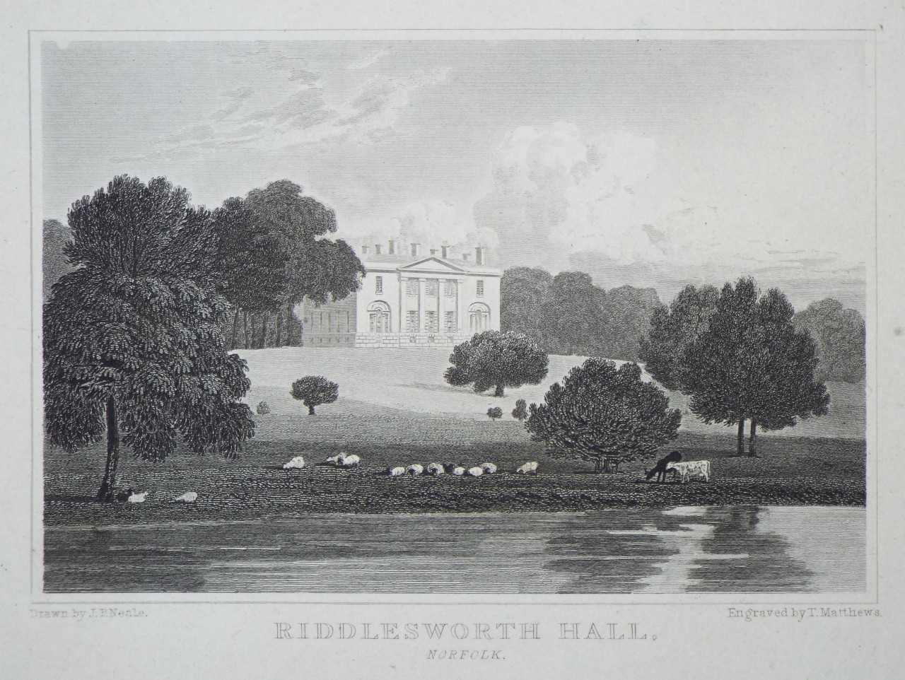 Print - Riddlesworth Hall, Norfolk. - Matthews