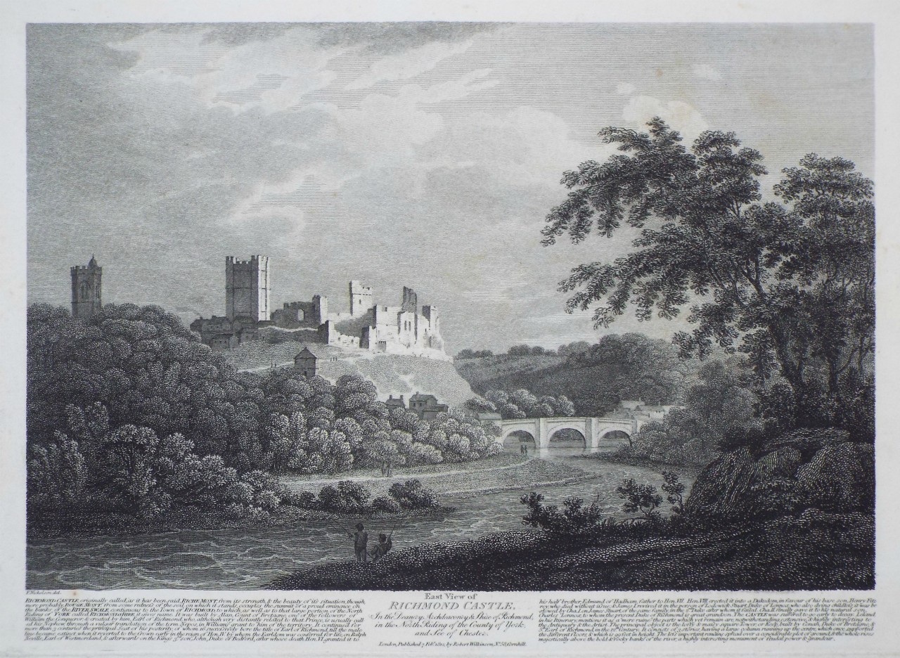 Print - East View of Richmond Castle.