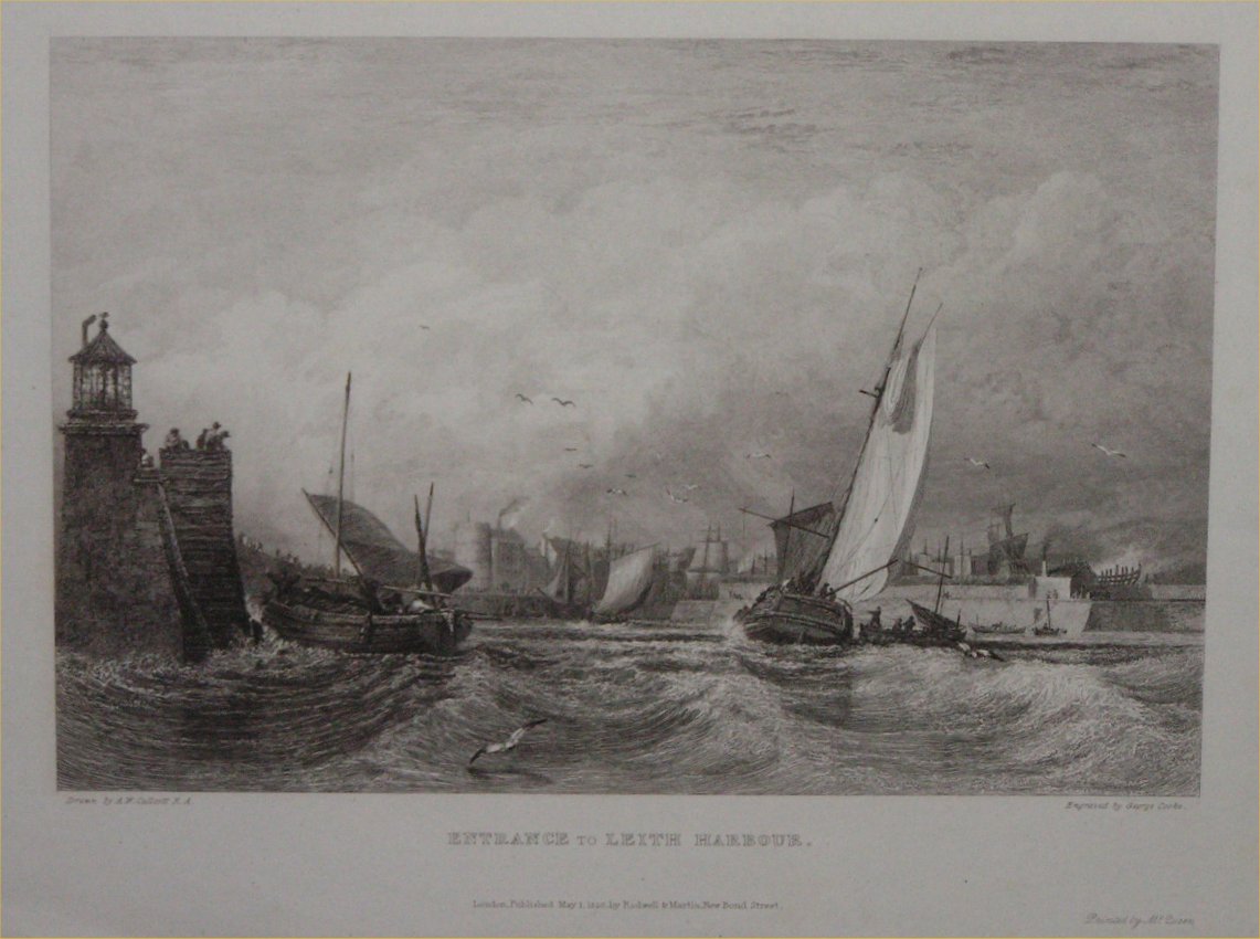 Print - Entrance to Leith Harbour - Cooke