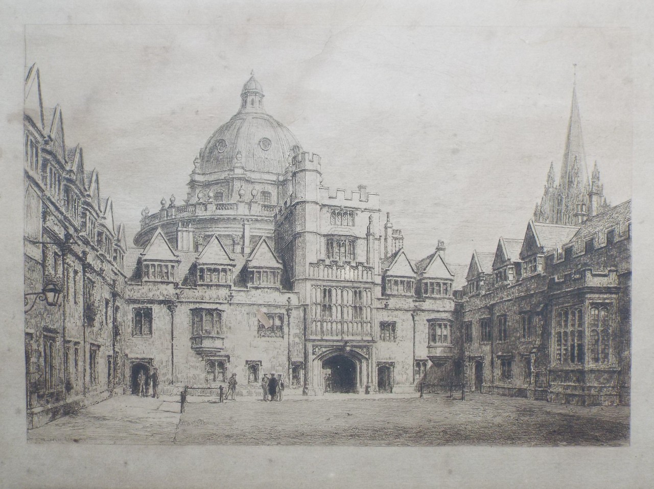 Etching - Brasenose College, Oxford