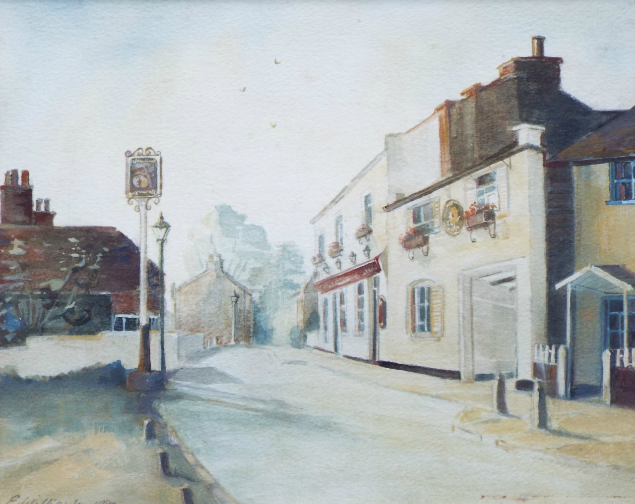 Watercolour - The Crooked Billet, Wimbledon Common.