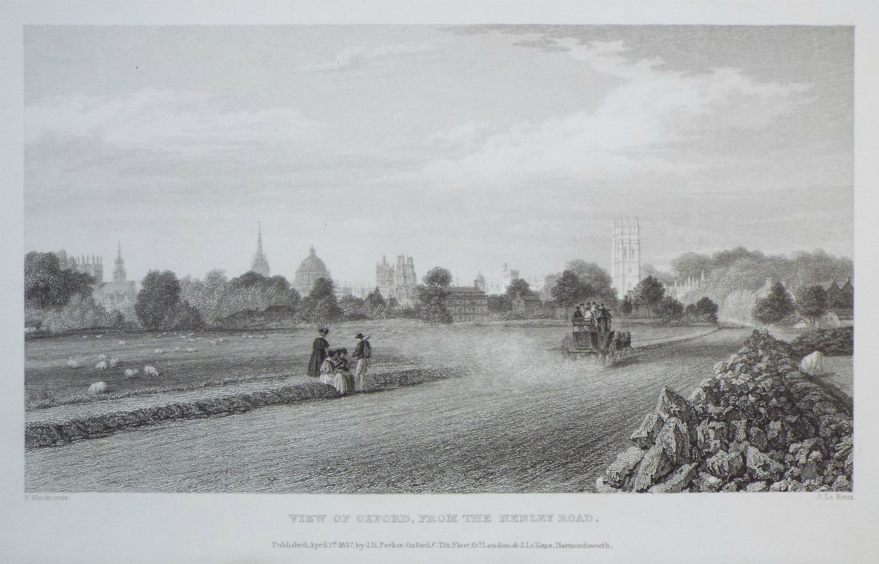 Print - View of Oxford, from the Henley Road. - Le