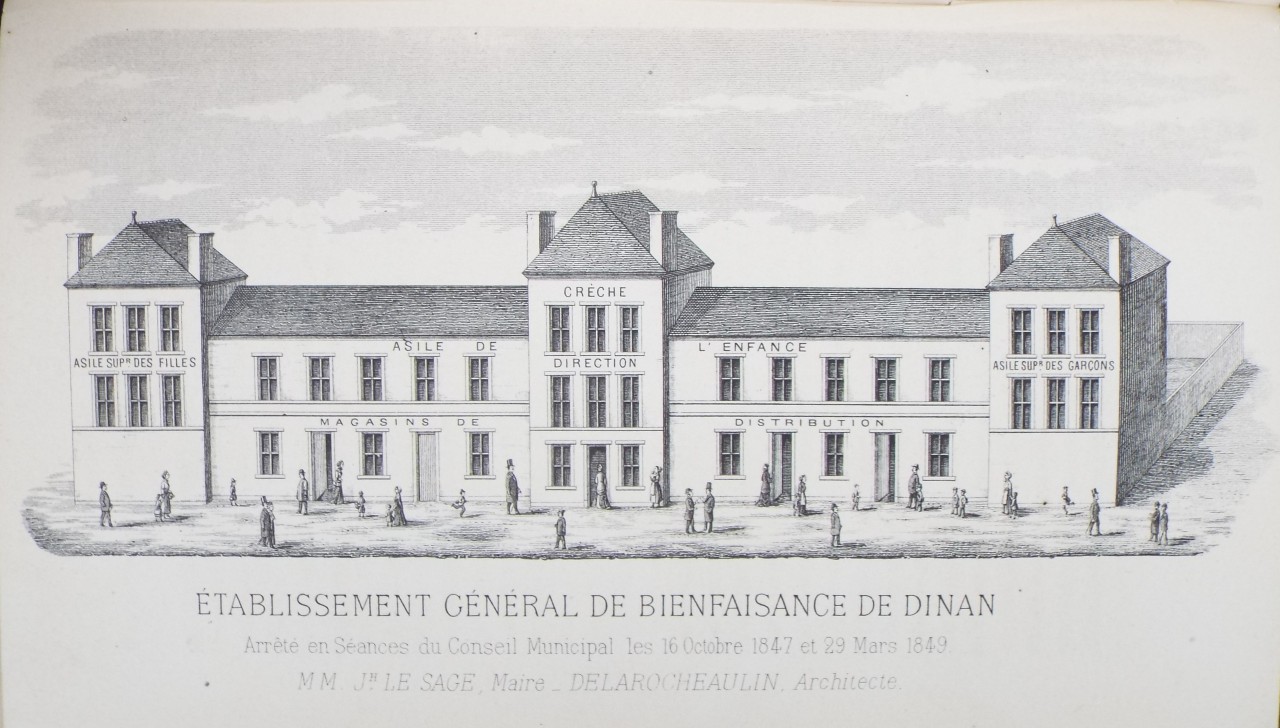 Lithograph - Etablissement General de Bienfaisance de Dinan