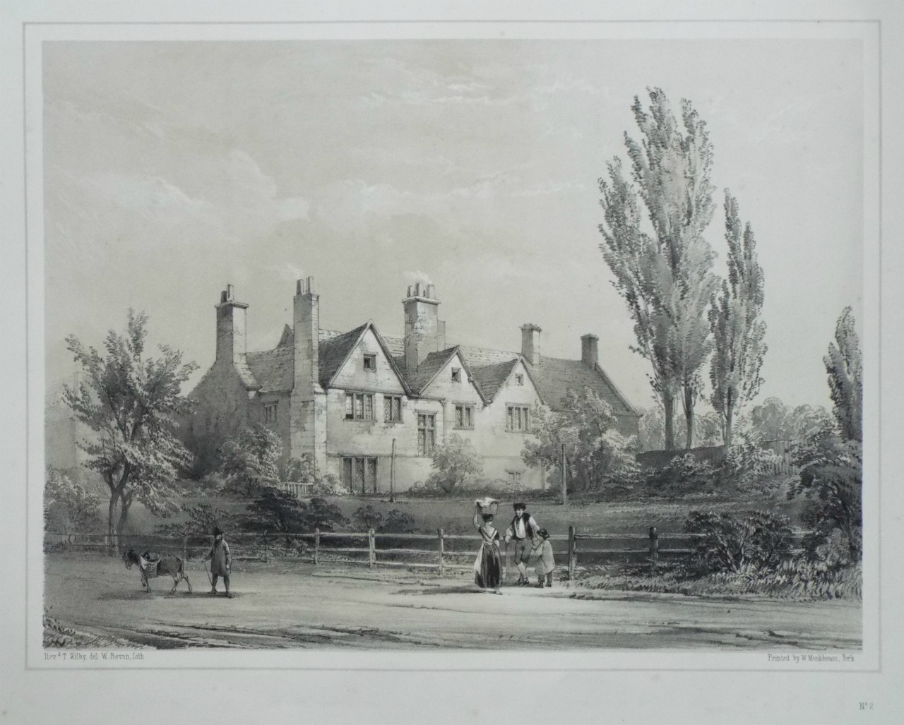 Lithograph - (Wakefield - Rectory) - Bevan