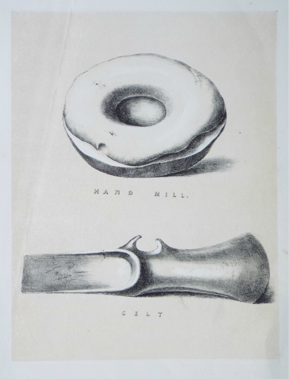 Lithograph - Hand Mill. Celt - Palmer