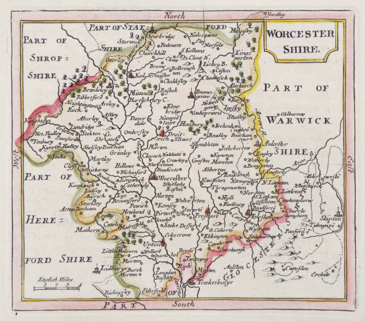 Map of Worcestershire