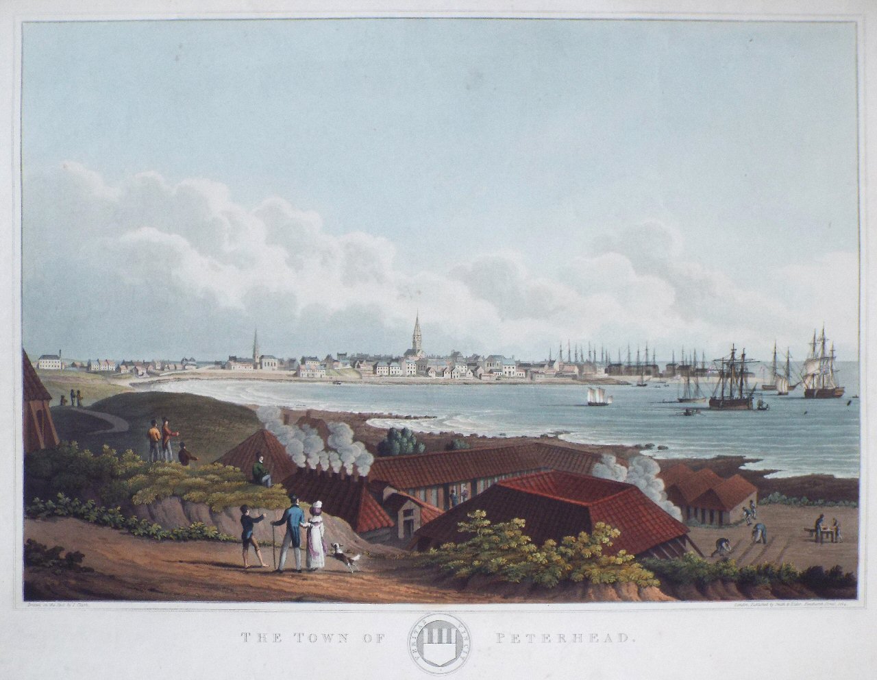 Aquatint - The Town of Peterhead. - Clark