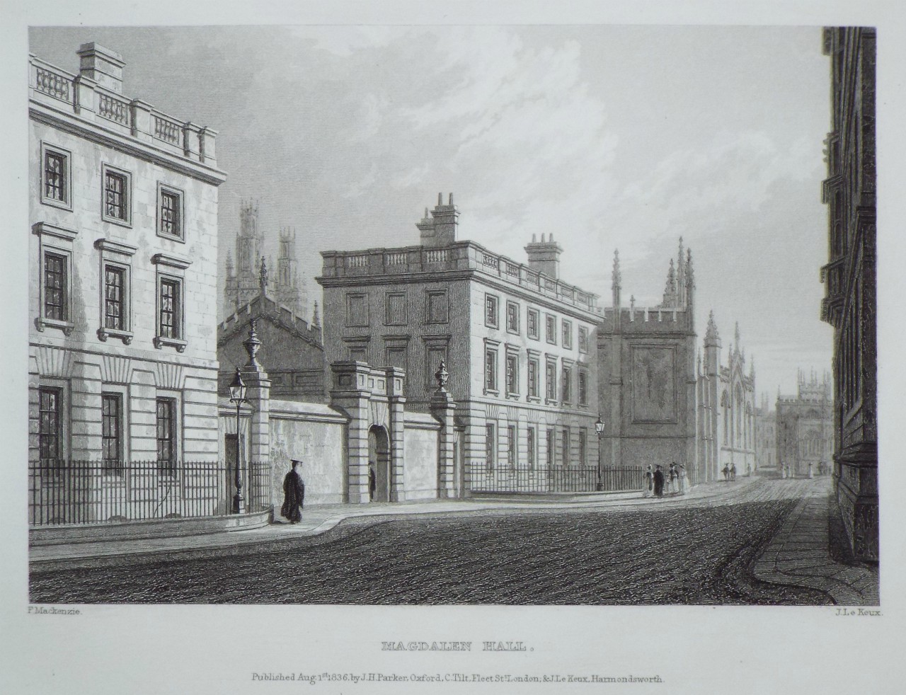 Print - Magdalen Hall. - Le