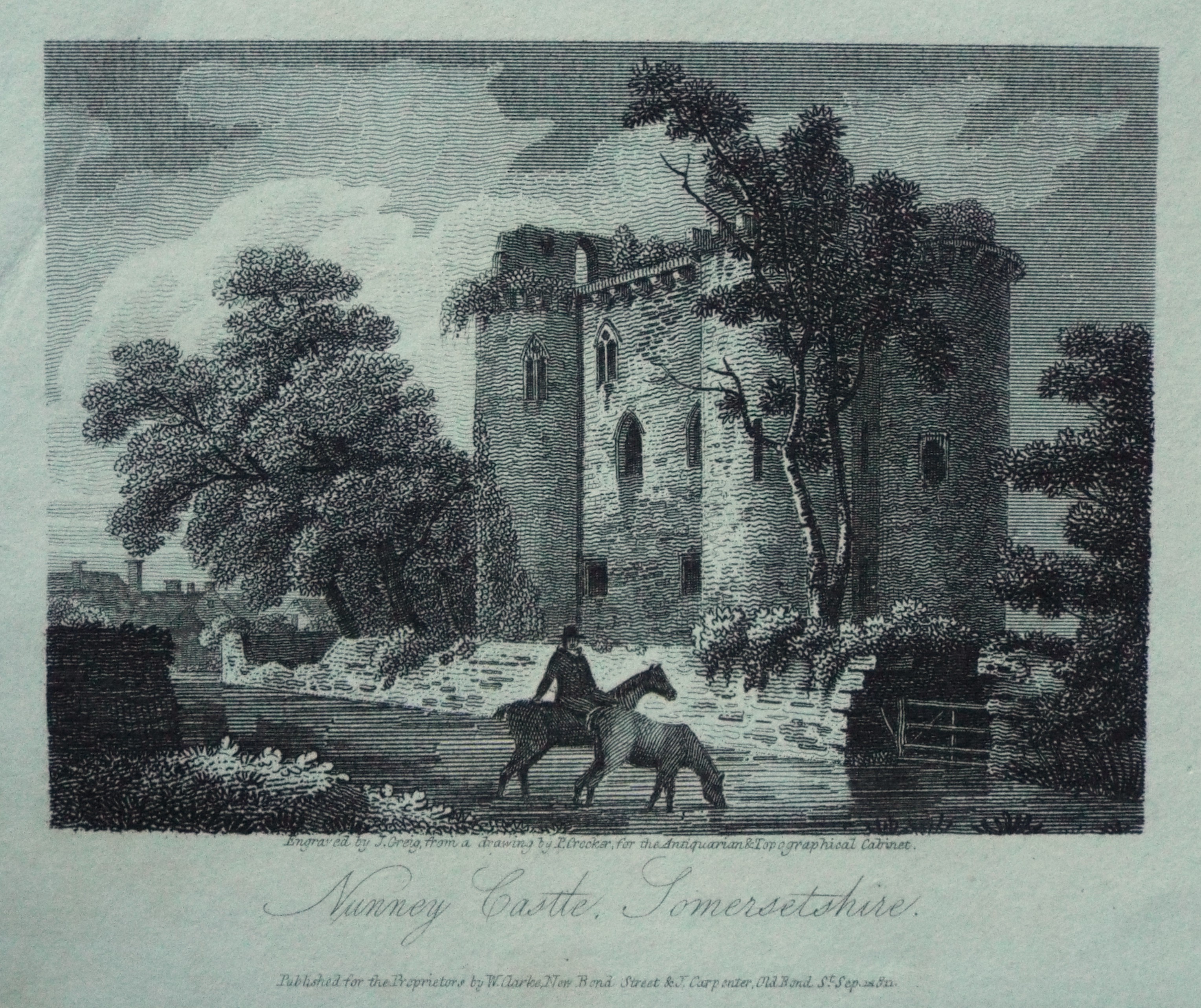 Print - Nunney Castle, Somersetshire.