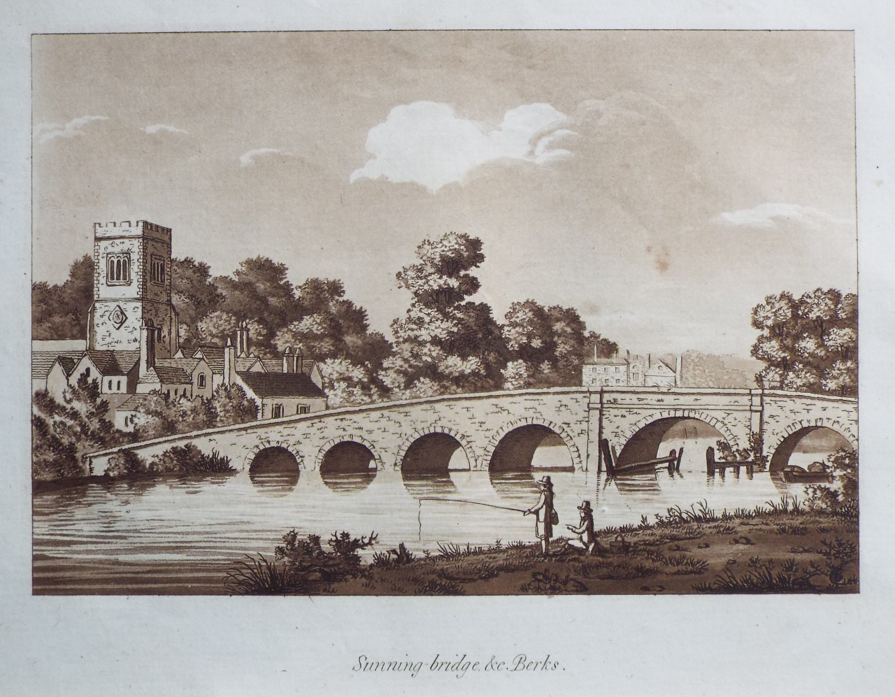 Aquatint - Sunning-bridge, &c. Berks. - Ireland