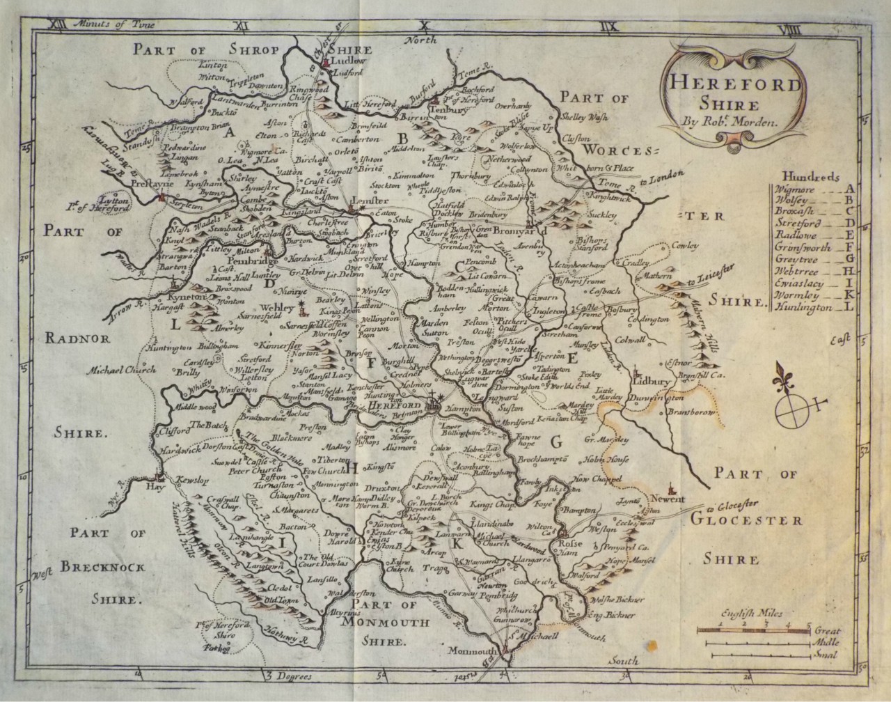 Map of Herefordshire