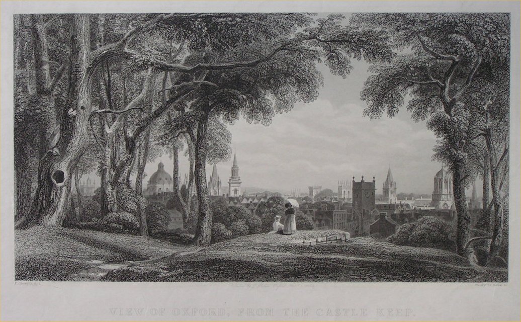 Print - View of Oxford from the Castle Park - Le