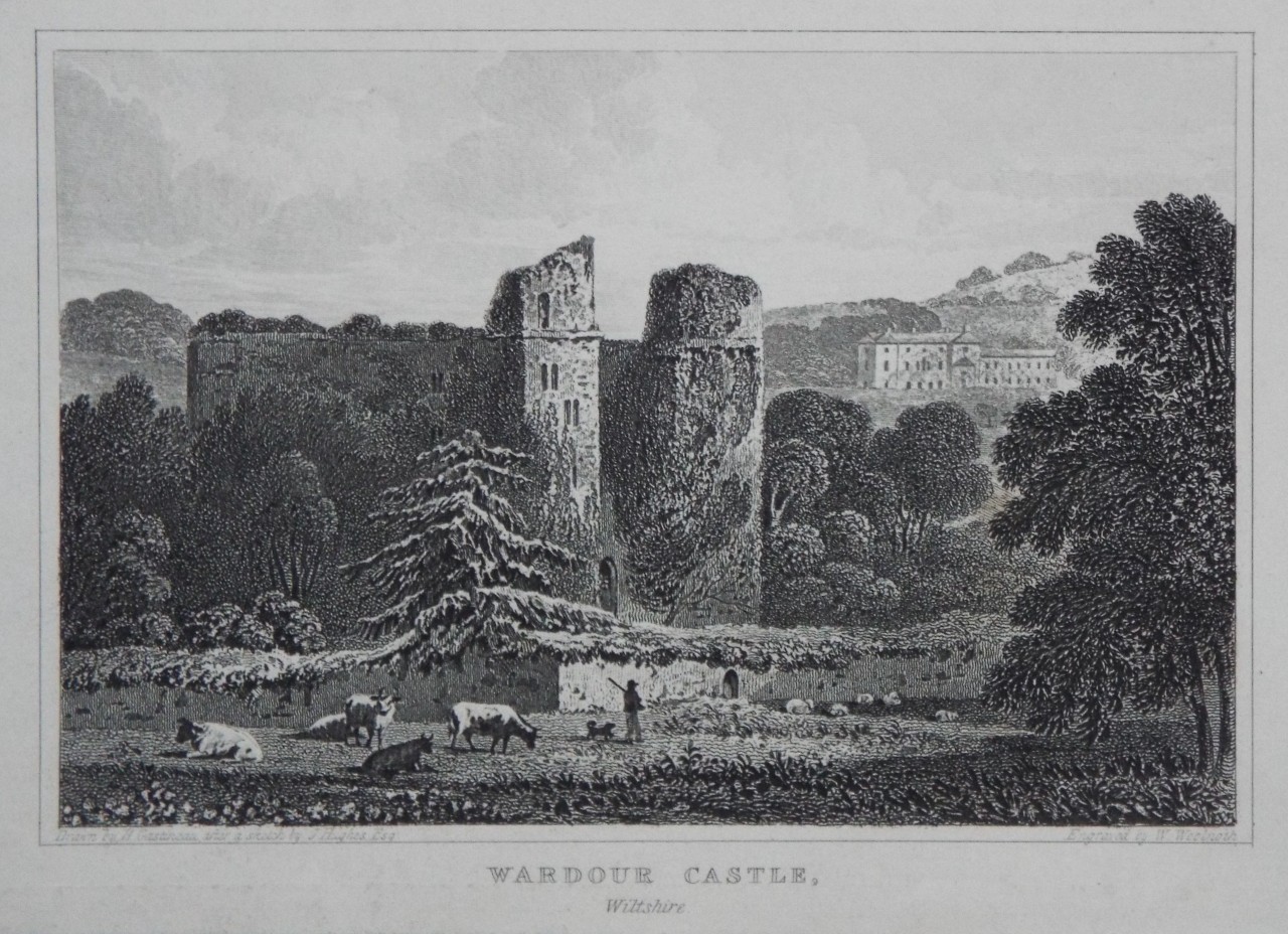 Print - Wardour Castle, Wiltshire. - Woolnoth