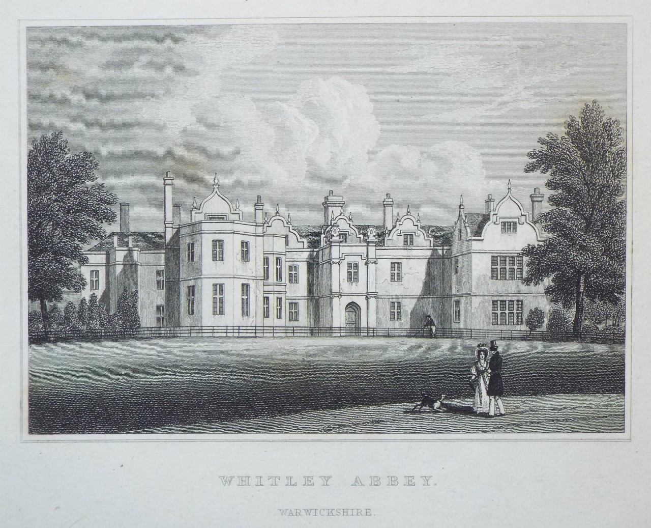 Print - Whitley Abbey, Warwickshire. - Shepherd