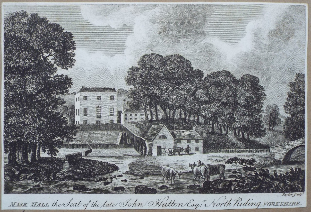 Print - Mask Hall, the Seat of the late John Hutton Esqr. North Riding, Yorkshire. - 