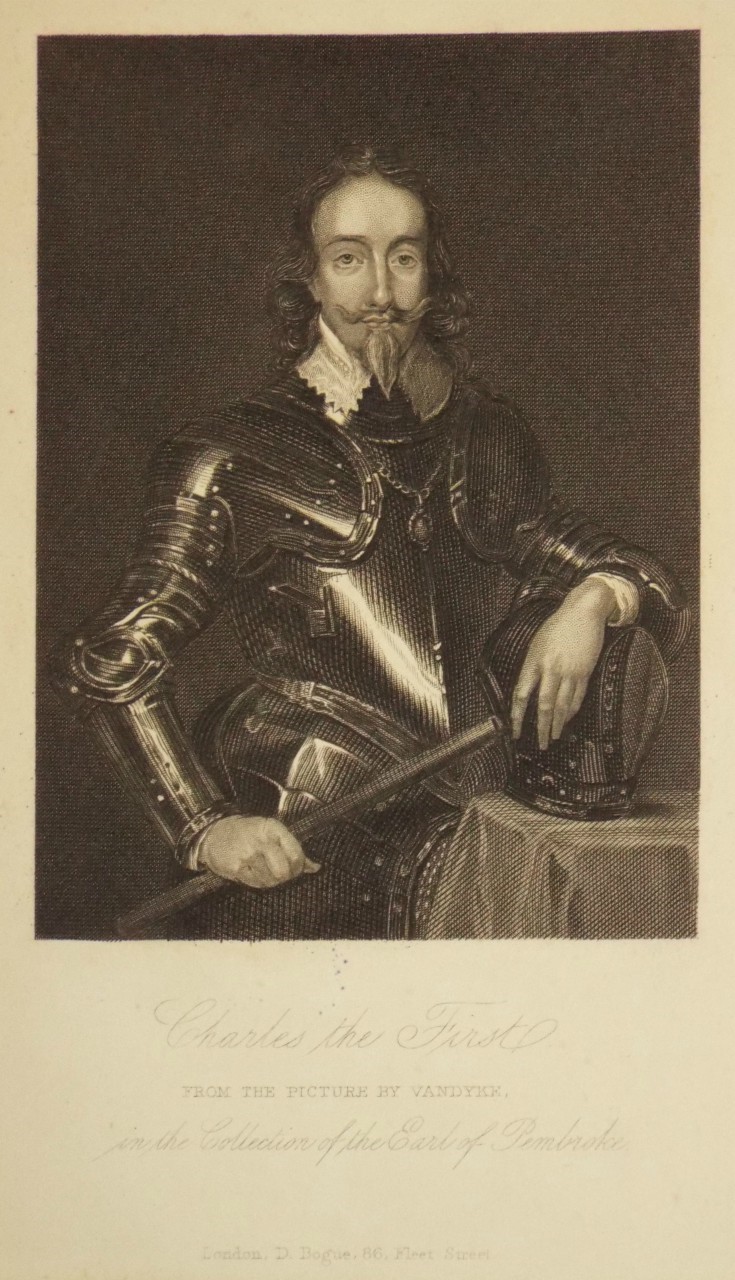 Print - Charles the First from the Picture by Vandyke, in the Collection of the Earl of Pembroke.