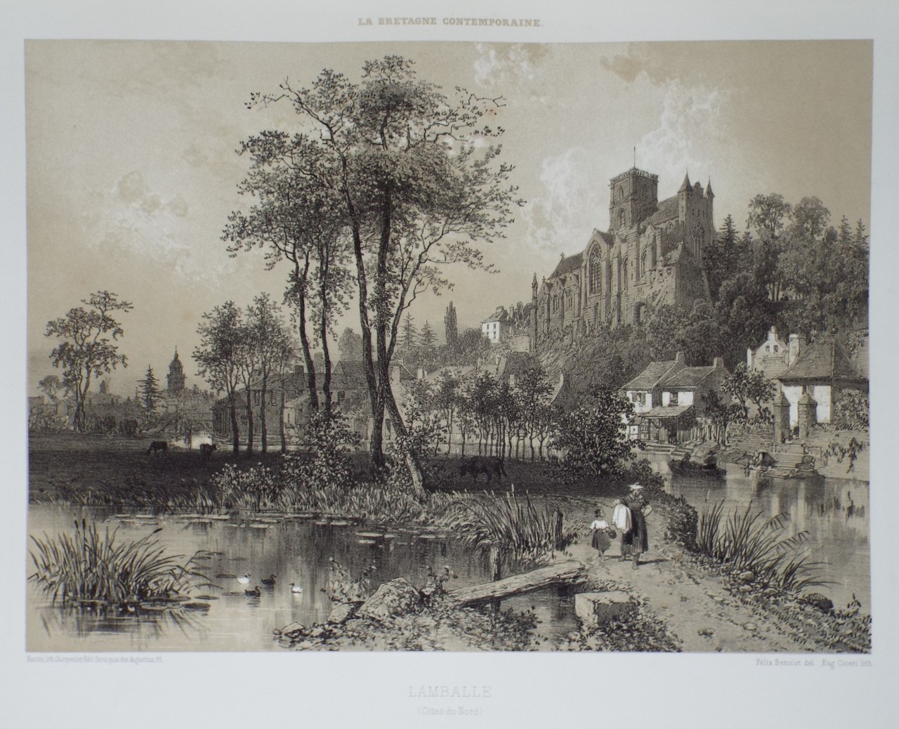 Lithograph - Lamballe. (Cotes-du-Nord) - Ciceri