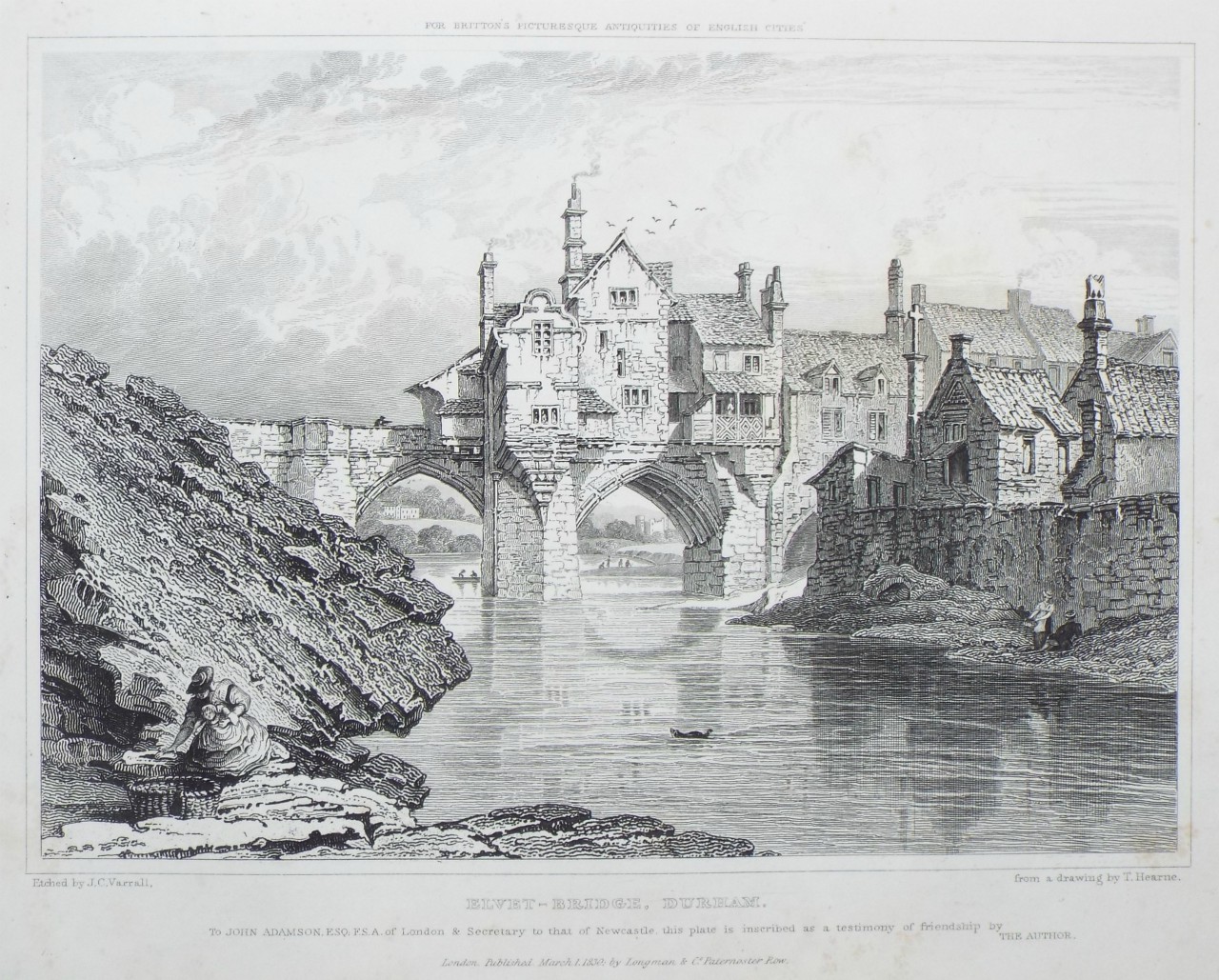 Print - Elvet-Bridge, Durham. - Varrall