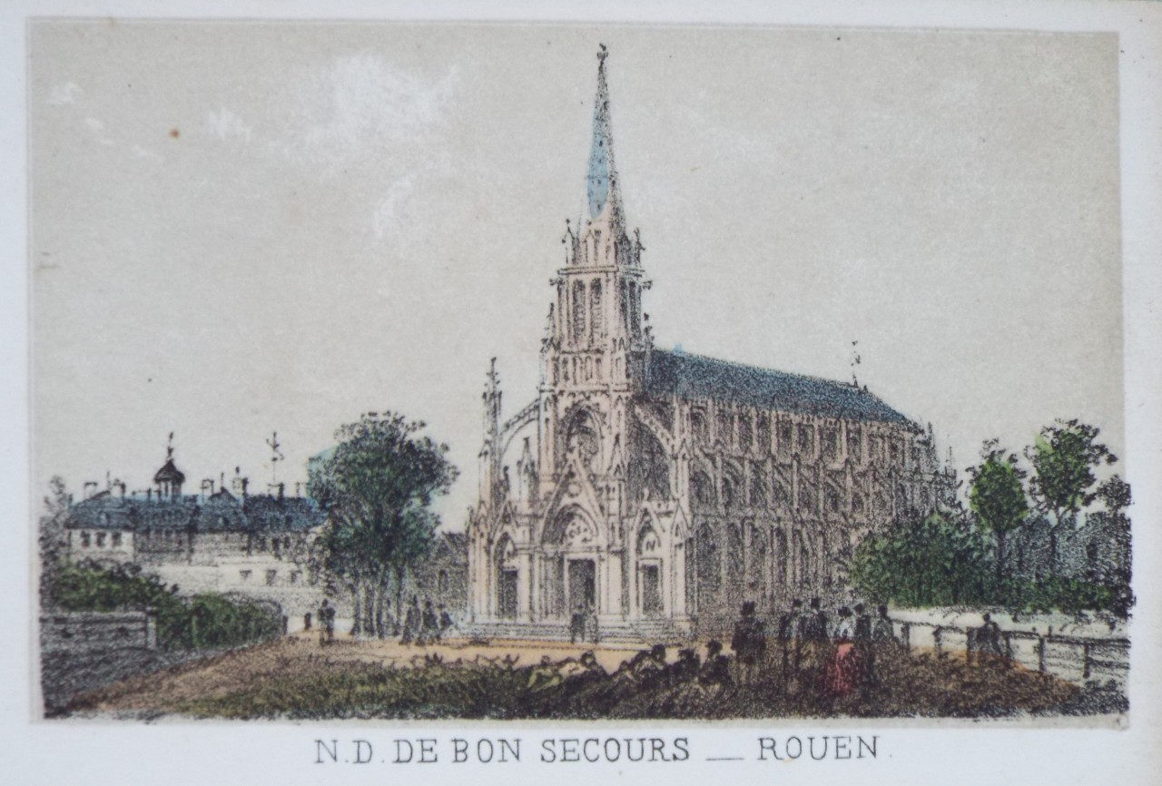 Lithograph - N. D. de Bon Secours - Rouen.