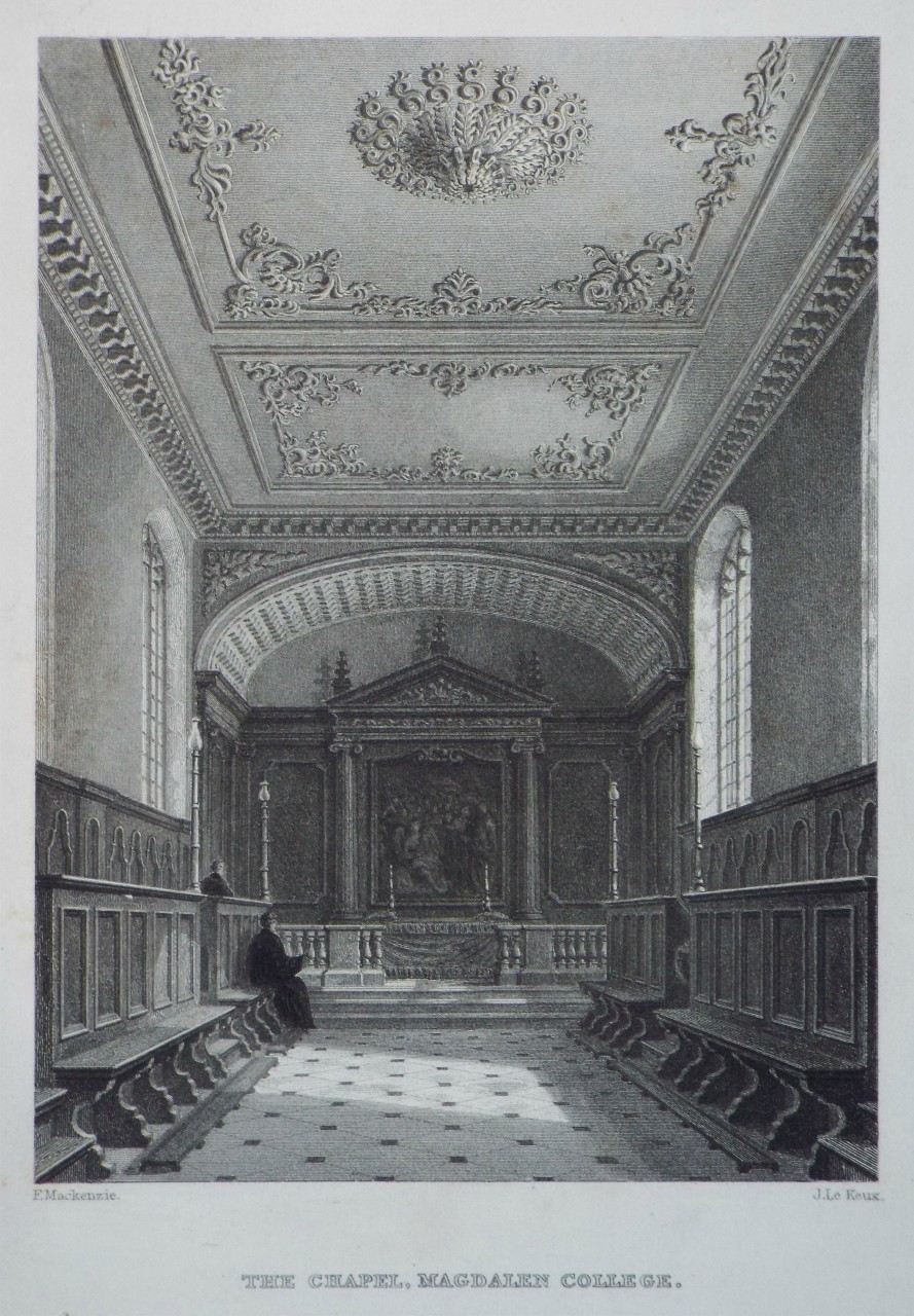 Print - The Chapel, Magdalen College. - Le