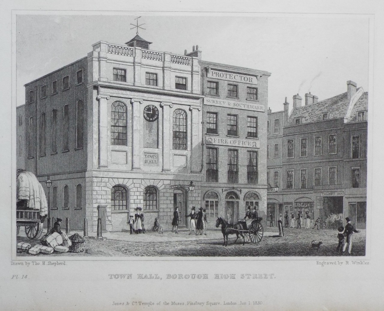 Print - Town Hall, Borough High Street. - Winkles