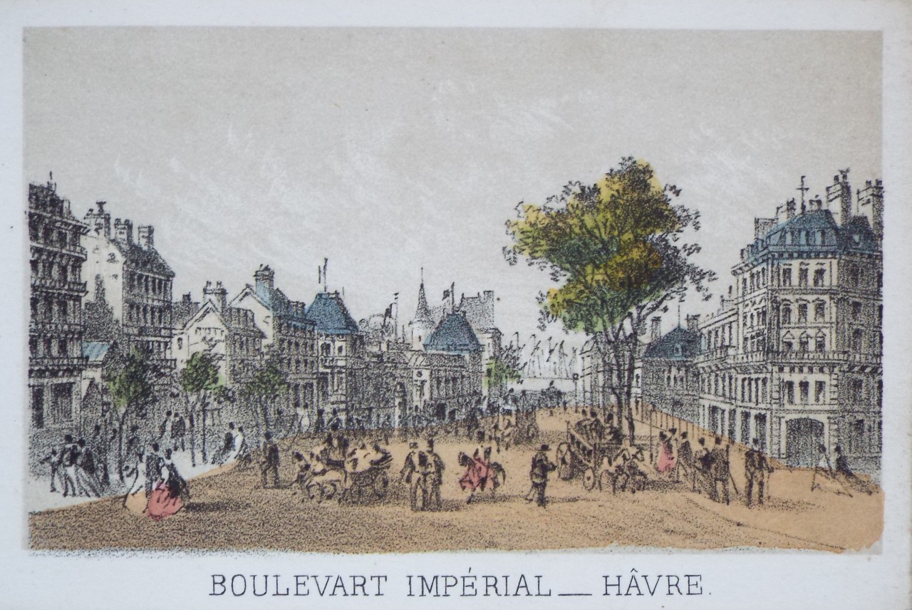 Lithograph - Boulevart Imperial - Havre.