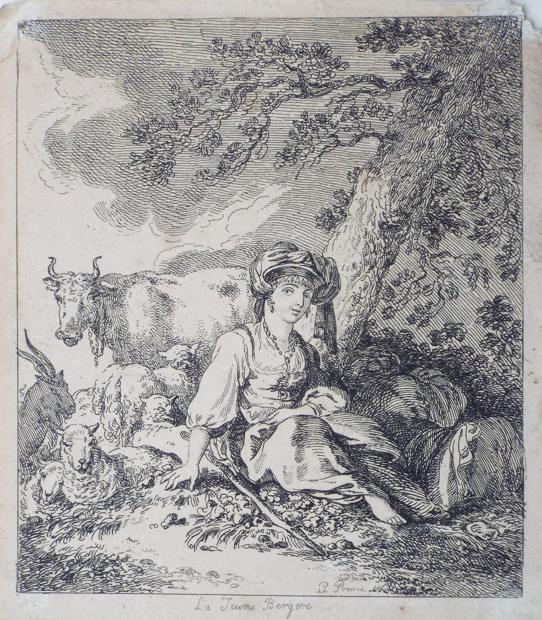 Etching - La Jeune Bergere - Rowlandson