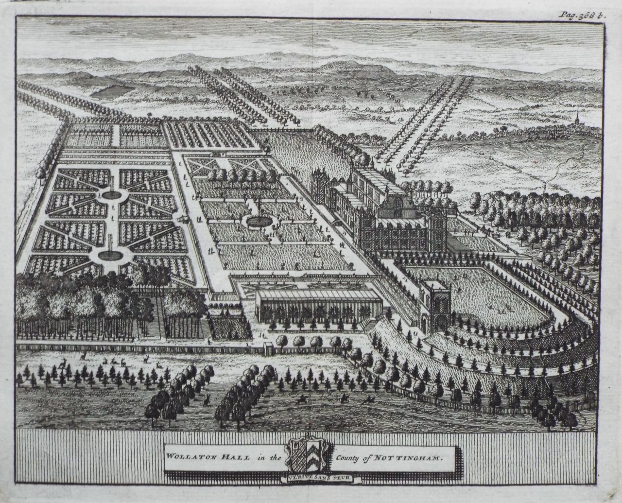 Print - Wollaton Hall in the County of Nottingham.