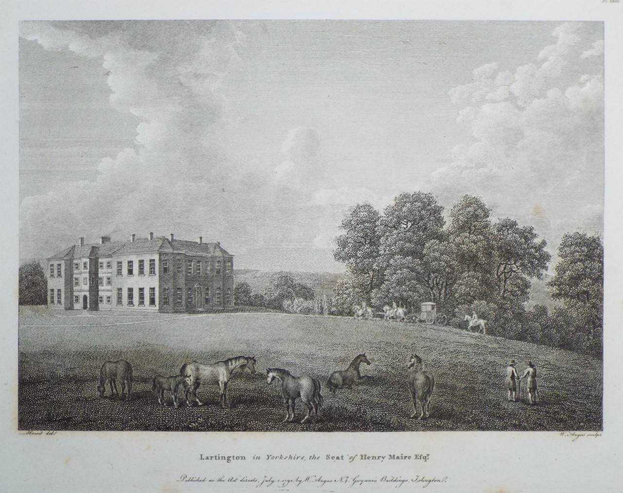 Print - Lartington in Yorkshire, the Seat of Henry Maire Esqr. - Angus