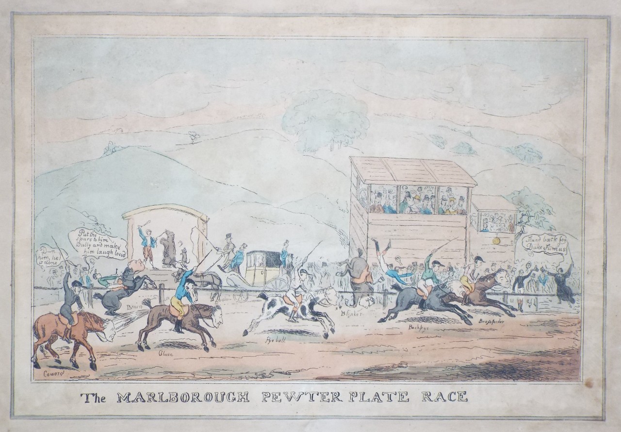 Etching - The Marlborough Pewter Plate Race